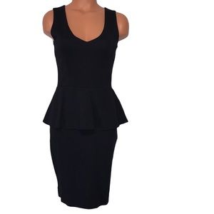 Babaton Black Peplum Dress